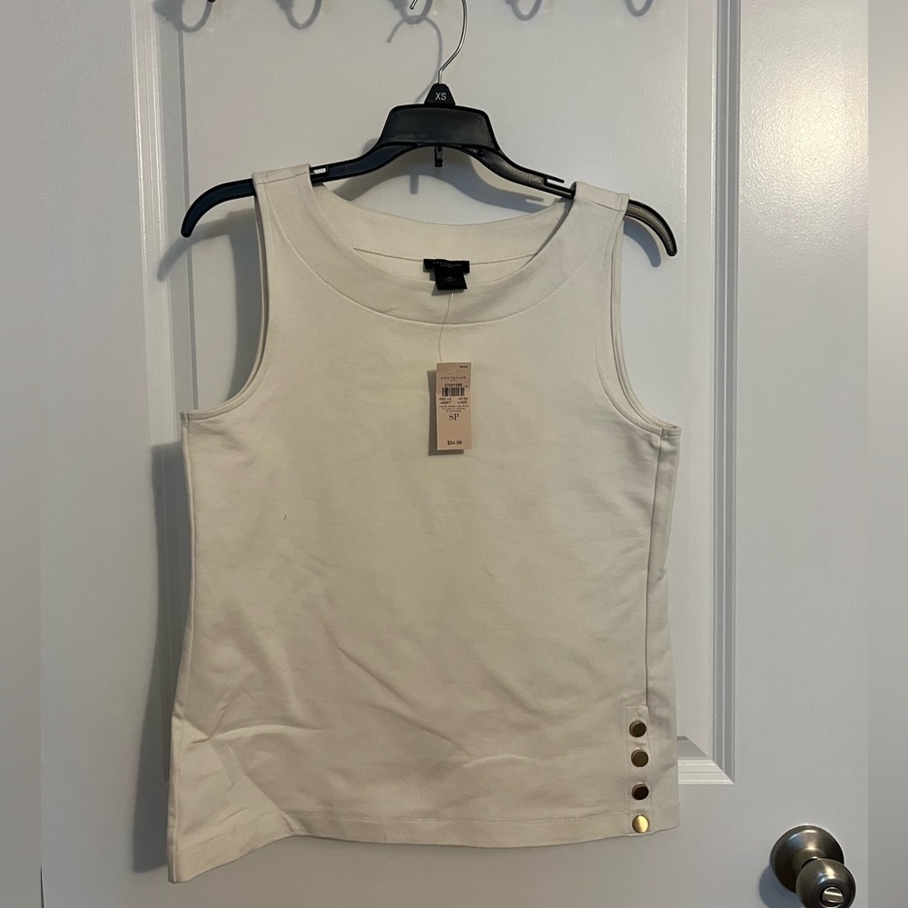 White Ann Taylor Sleeveless Top